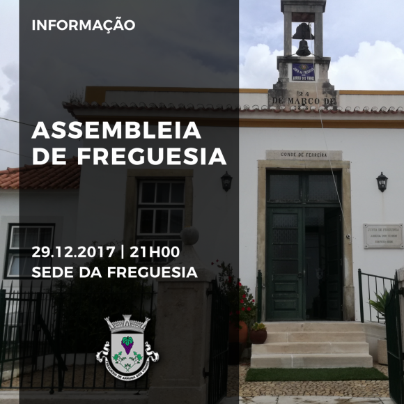 Convocada Reunião da Assembleia de Freguesia