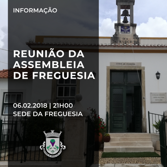 Convocada 3.ª Reunião da Assembleia de Freguesia